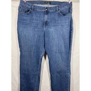 Lee Rider women's straight-leg jeans in a dark wash size 18